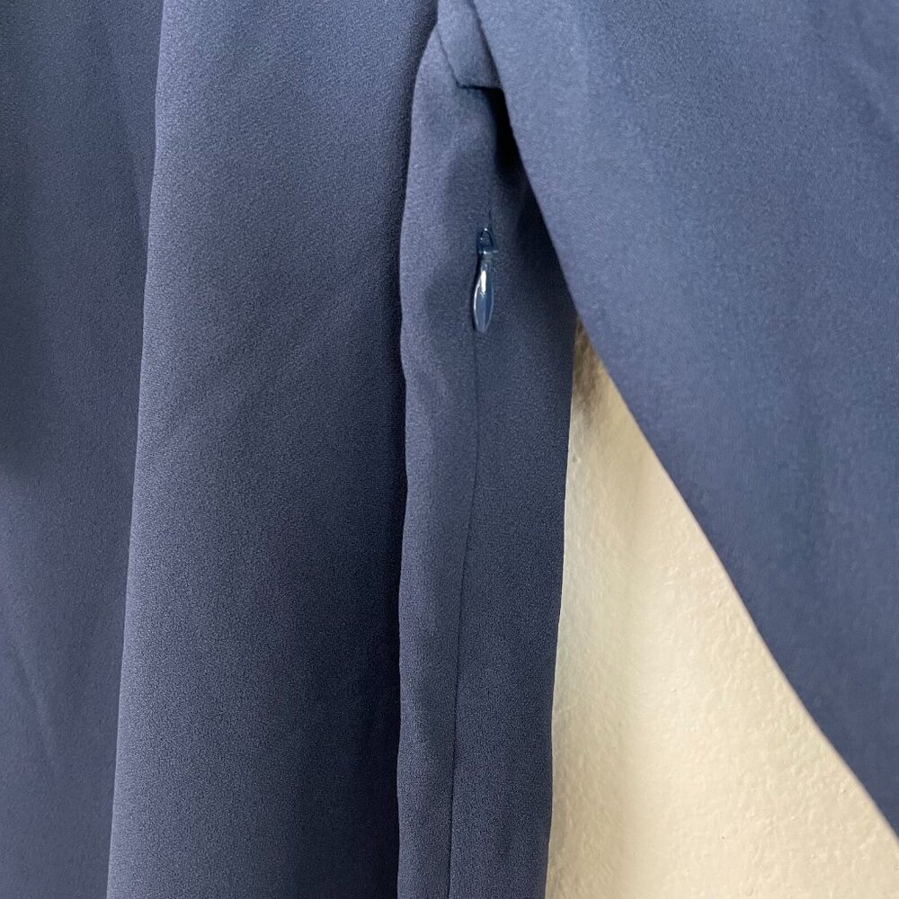 NEW J Crew Womens Plus 16 Navy Shift Dress With Necktie in 365 Crepe Long Sleeve - Picture 16 of 16